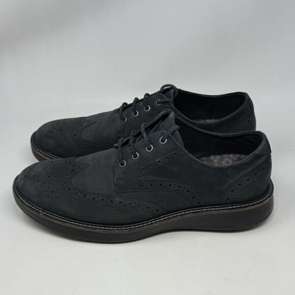 Ecco Lhasa Brogue Oxford Shoes Mens 10 EU 44 Black Leather Wingtip Casual Office main image 7